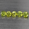 Natural Green Demantiod Garnet 0.97 Ct. 5 Pcs Round Diamond Cut  3.3 Mm Gemstones From Madagascar