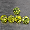 Natural Green Demantiod Garnet 0.92 Ct. 5 Pcs Round Diamond Cut  3.3 Mm Gemstones From Madagascar