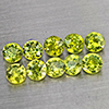 Natural Green Demantiod Garnet 1.51 Ct. 10 Pcs Round Diamond Cut 3.2 Mm Gemstones From Madagascar