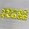 Natural Green Demantiod Garnet 1.45 Ct. 10 Pcs Round Diamond Cut 3.3 Mm Gemstones From Madagascar
