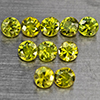Natural Green Demantiod Garnet 1.56 Ct. 10 Pcs Round Diamond Cut 3.3 Mm Gemstones From Madagascar
