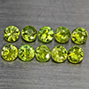 Natural Green Demantiod Garnet 1.52 Ct. 10 Pcs Round Diamond Cut 3.3 Mm Gemstones From Madagascar