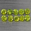 Natural Green Demantiod Garnet 1.57 Ct. 10 Pcs Round Diamond Cut 3.3 Mm Gemstones From Madagascar
