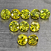 Natural Green Demantiod Garnet 1.32 Ct. 10 Pcs Round Diamond Cut 3 Mm Gemstones From Madagascar