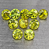 Natural Green Demantiod Garnet 1.49 Ct. 10 Pcs Round Diamond Cut 3.3 Mm Gemstones From Madagascar