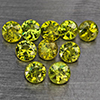 Natural Green Demantiod Garnet 1.62 Ct. 10 Pcs Round Diamond Cut 3.3 Mm Gemstones From Madagascar
