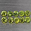 Natural Green Demantiod Garnet 1.75 Ct. 10 Pcs Round Diamond Cut 3.3 Mm Gemstones From Madagascar