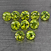 Natural Green Demantiod Garnet 1.62 Ct. 10 Pcs Round Diamond Cut 3.3 Mm Gemstones From Madagascar