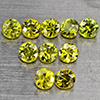 Natural Green Demantiod Garnet 1.67 Ct. 10 Pcs Round Diamond Cut 3.2 Mm Gemstones From Madagascar