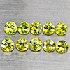 Natural Green Demantiod Garnet 1.71 Ct. 10 Pcs Round Diamond Cut 3.5 Mm Gemstones From Madagascar