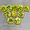 Natural Green Demantiod Garnet 1.66 Ct. 10 Pcs Round Diamond Cut 3.3 Mm Gemstones From Madagascar