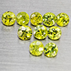 Natural Green Demantiod Garnet 1.78 Ct. 10 Pcs Round Diamond Cut 3.3 Mm Gemstones From Madagascar