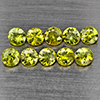 Natural Green Demantiod Garnet 1.68 Ct. 10 Pcs Round Diamond Cut 3.3 Mm Gemstones From Madagascar