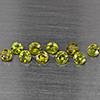 Natural Green Demantiod Garnet 1.64 Ct. 10 Pcs Round Diamond Cut 3.3 Mm Gemstones From Madagascar
