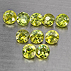 Natural Green Demantiod Garnet 1.54 Ct. 10 Pcs Round Diamond Cut 3.3 Mm Gemstones From Madagascar