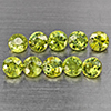 Natural Green Demantiod Garnet 1.65 Ct. 10 Pcs Round Diamond Cut 3.3 Mm Gemstones From Madagascar