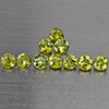 Natural Green Demantiod Garnet 1.65 Ct. 10 Pcs Round Diamond Cut 3.3 Mm Gemstones From Madagascar