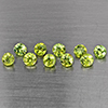 Natural Green Demantiod Garnet 1.67 Ct. 10 Pcs Round Diamond Cut 3.2 Mm Gemstones From Madagascar