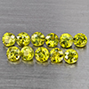 Natural Green Demantiod Garnet 1.88 Ct. 11 Pcs Round Diamond Cut 3.2 Mm Gemstones From Madagascar