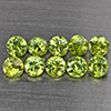 Natural Green Demantiod Garnet 1.69 Ct. 10 Pcs Round Diamond Cut 3.3 Mm Gemstones From Madagascar