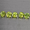 Natural Green Demantiod Garnet 0.84 Ct. 5 Pcs Round Diamond Cut  3.3 Mm Gemstones From Madagascar