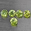 Natural Green Demantiod Garnet 0.82 Ct. 5 Pcs Round Diamond Cut  3.3 Mm Gemstones From Madagascar