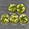Natural Green Demantiod Garnet 0.80 Ct. 5 Pcs Round Diamond Cut  3.3 Mm Gemstones From Madagascar