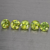 Natural Green Demantiod Garnet 0.77 Ct. 5 Pcs Round Diamond Cut  3.3 Mm Gemstones From Madagascar