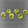 Natural Green Demantiod Garnet 1.11 Ct. 6 Pcs Round Diamond Cut 3.3 Mm Gemstones From Madagascar
