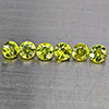 Natural Green Demantiod Garnet 0.84 Ct. 6 Pcs Round Diamond Cut  3.3 Mm Gemstones From Madagascar