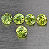 Natural Green Demantiod Garnet 0.77 Ct. 5 Pcs Round Diamond Cut  3.3 Mm Gemstones From Madagascar
