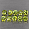 Natural Green Demantiod Garnet 2.29 Ct. 10 Pcs Round Diamond Cut 2.6 Mm Gemstones From Madagascar