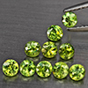 Natural Green Demantiod Garnet 1.78 Ct. 10 Pcs Round Diamond Cut 3.3 Mm Gemstones From Madagascar