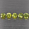 Natural Green Demantiod Garnet 0.83 Ct. 5 Pcs Round Diamond Cut  3.3 Mm Gemstones From Madagascar