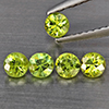 Natural Green Demantiod Garnet 0.86 Ct. 5 Pcs Round Diamond Cut  3.3 Mm Gemstones From Madagascar