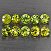 Natural Green Demantiod Garnet 1.47 Ct. 10 Pcs Round Diamond Cut  3 Mm Gemstones From Madagascar