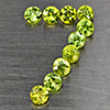 Natural Green Demantiod Garnet 1.49 Ct. 10 Pcs Round Diamond Cut 3.1 Mm Gemstones From Madagascar