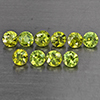 Natural Green Demantiod Garnet 1.56 Ct. 10 Pcs Round Diamond Cut  3 Mm Gemstones From Madagascar