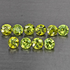 Natural Green Demantiod Garnet 1.48 Ct. 10 Pcs Round Diamond Cut  3 Mm Gemstones From Madagascar