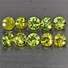 Natural Green Demantiod Garnet 1.55 Ct. 10 Pcs Round Diamond Cut  3.2 Mm Gemstones From Madagascar