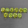 Natural Green Demantiod Garnet 1.51 Ct. 10 Pcs Round Diamond Cut 3.3 Mm Gemstones From Madagascar