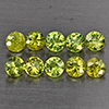Natural Green Demantiod Garnet 1.48 Ct. 10 Pcs Round Diamond Cut 3.3 Mm Gemstones From Madagascar