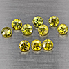 Natural Green Demantiod Garnet 1.58 Ct. 10 Pcs Round Diamond Cut 3.3 Mm Gemstones From Madagascar