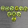 Natural Green Demantiod Garnet Gemstones 1.43 Ct. 7 Pcs Round Diamond Cut  3.3 Mm.