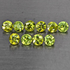 Natural Green Demantiod Garnet 1.58 Ct. 10 Pcs Round Diamond Cut 3.3 Mm Gemstones From Madagascar