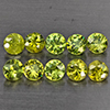 Natural Green Demantiod Garnet 1.51 Ct. 10 Pcs Round Diamond Cut 3.3 Mm Gemstones From Madagascar