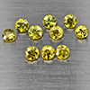 Natural Green Demantiod Garnet 1.42 Ct. 10 Pcs Round Diamond Cut 3.3 Mm Gemstones From Madagascar