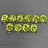 Natural Green Demantiod Garnet 1.41 Ct. 10 Pcs Round Diamond Cut 3.4 Mm Gemstones From Madagascar