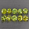 Natural Green Demantiod Garnet 1.34 Ct. 10 Pcs Round Diamond Cut 3 Mm Gemstones From Madagascar