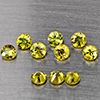 Natural Green Demantiod Garnet 1.41 Ct. 10 Pcs Round Diamond Cut 3 Mm Gemstones From Madagascar